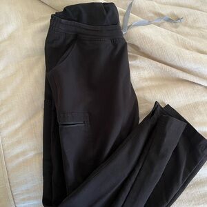 Figs Black Yola Maternity Scrub Bottoms